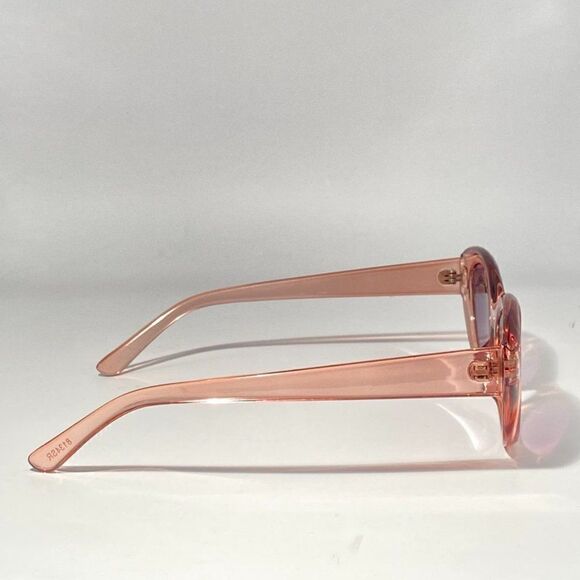 Reading Sunglasses 1.00 Clear Cranberry Sweetheart Frames Purple Lenses NWT main image 6